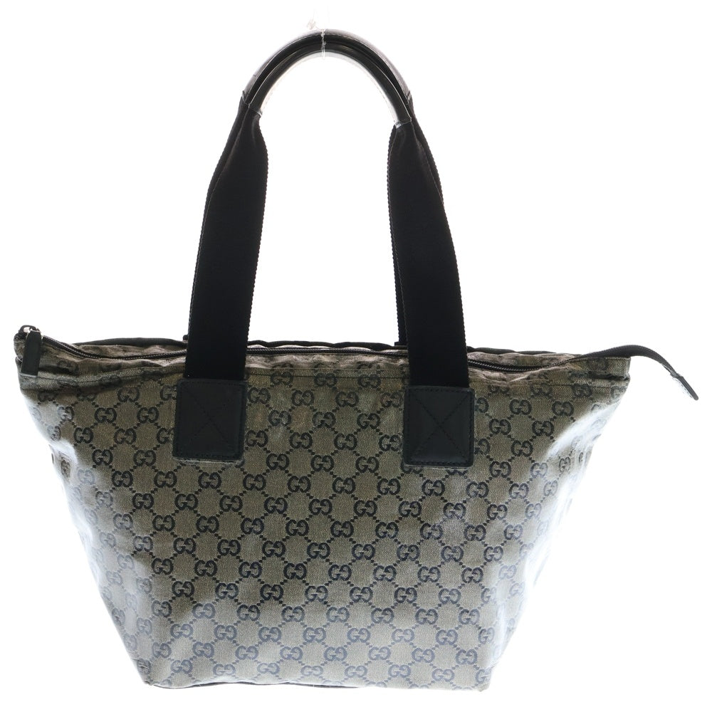 GUCCI(グッチ) シェリーライン GGキャンバス ハンドバッグ トートバッグ ブラック×ゴールド ナイロン 131230 ブラック金具