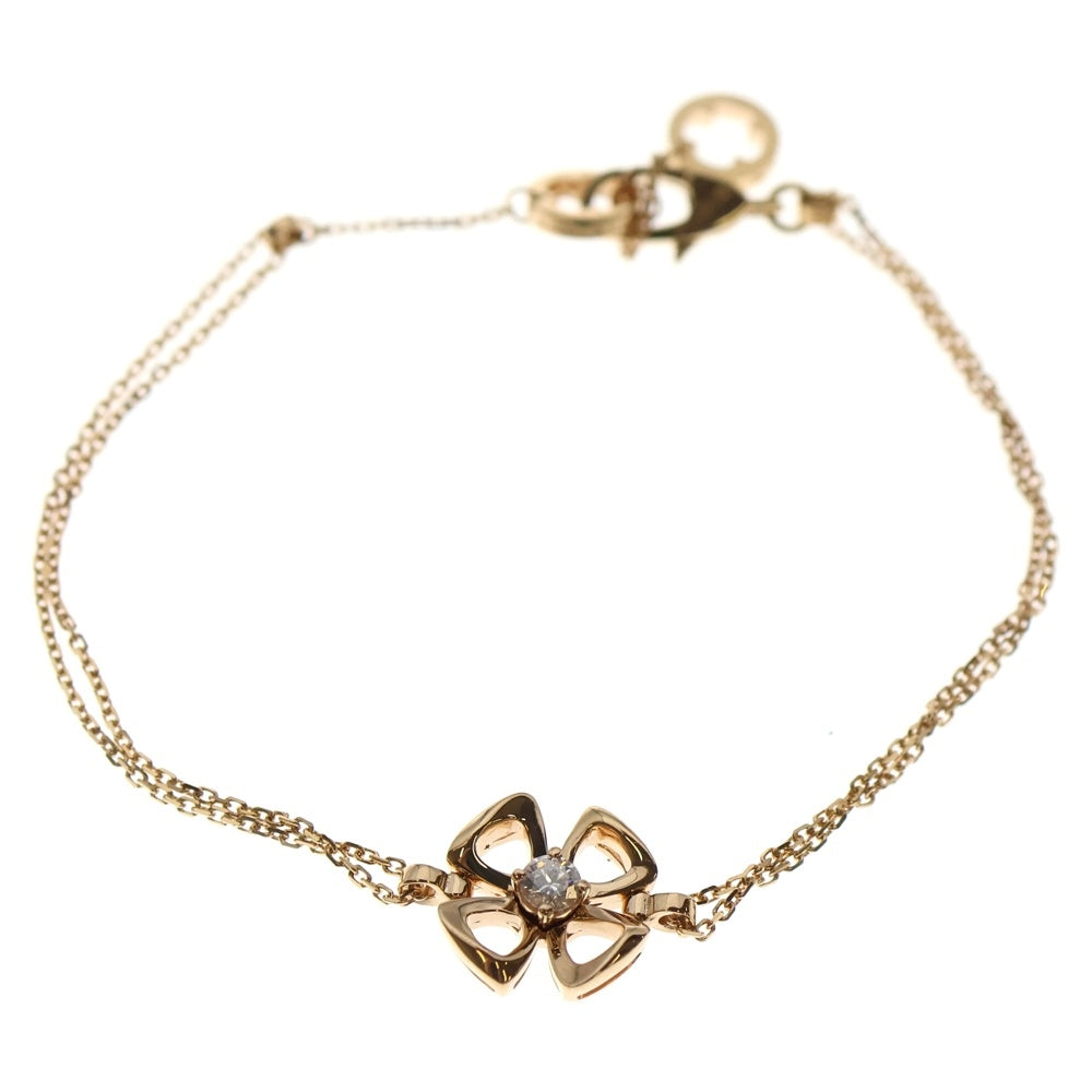 BVLGARI(ブルガリ) フィオレヴァー 1P ダイヤ ブレスレット Au750 K18 PG ピンクゴールド レディース