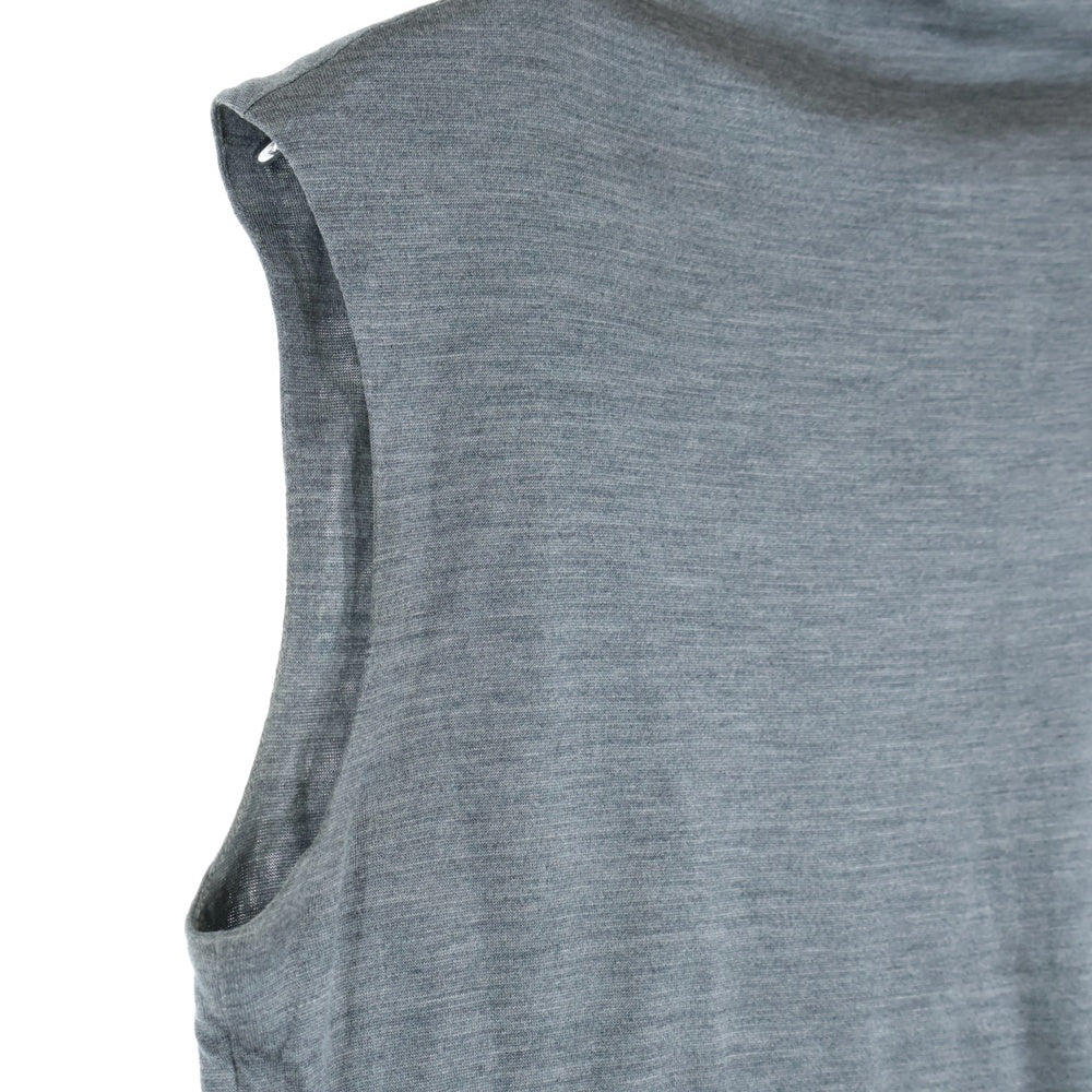 HERMES(エルメス) カットソー ノースリーブ グレー シルク #38 レディース