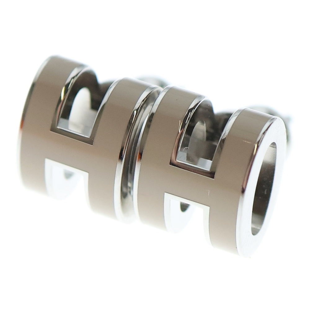 HERMES(エルメス) ミニ ポッシュアッシュ ピアス ベージュ×シルバー