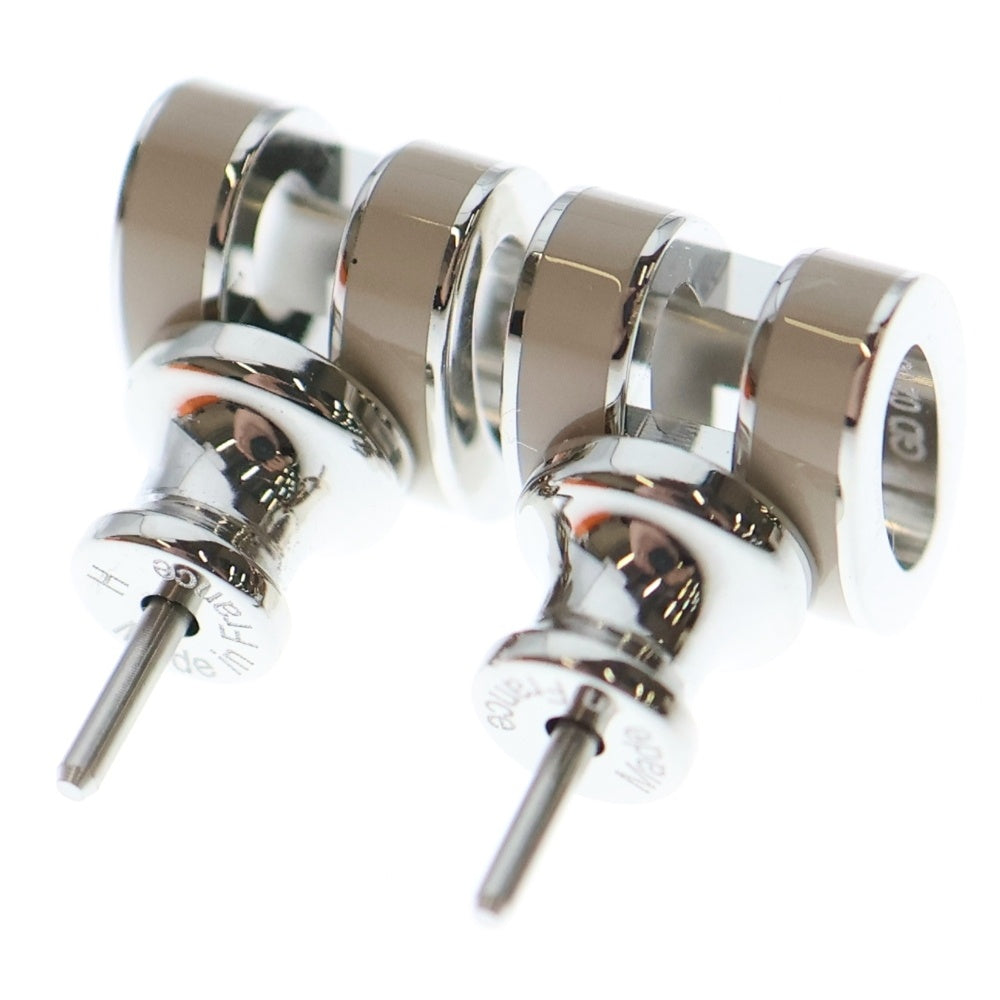 HERMES(エルメス) ミニ ポッシュアッシュ ピアス ベージュ×シルバー