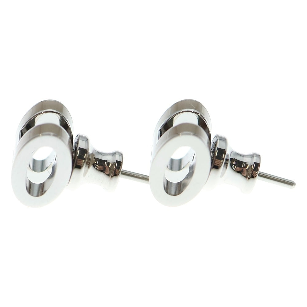 HERMES(エルメス) ミニ ポッシュアッシュ ピアス ベージュ×シルバー