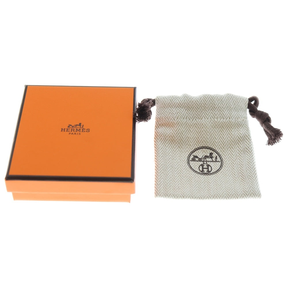 HERMES(エルメス) ミニ ポッシュアッシュ ピアス ベージュ×シルバー