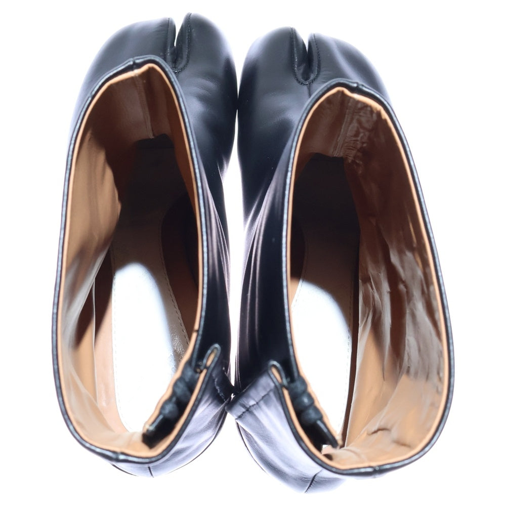 Maison Margiela 1(メゾンマルジェラ) Tabi タビ レザー ヒール ハイカット ショートブーツ ブラック S57WU0132