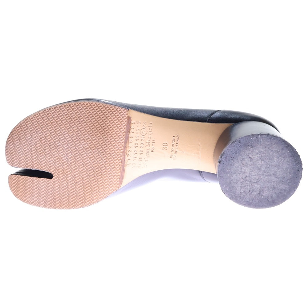 Maison Margiela 1(メゾンマルジェラ) Tabi タビ レザー ヒール ハイカット ショートブーツ ブラック S57WU0132