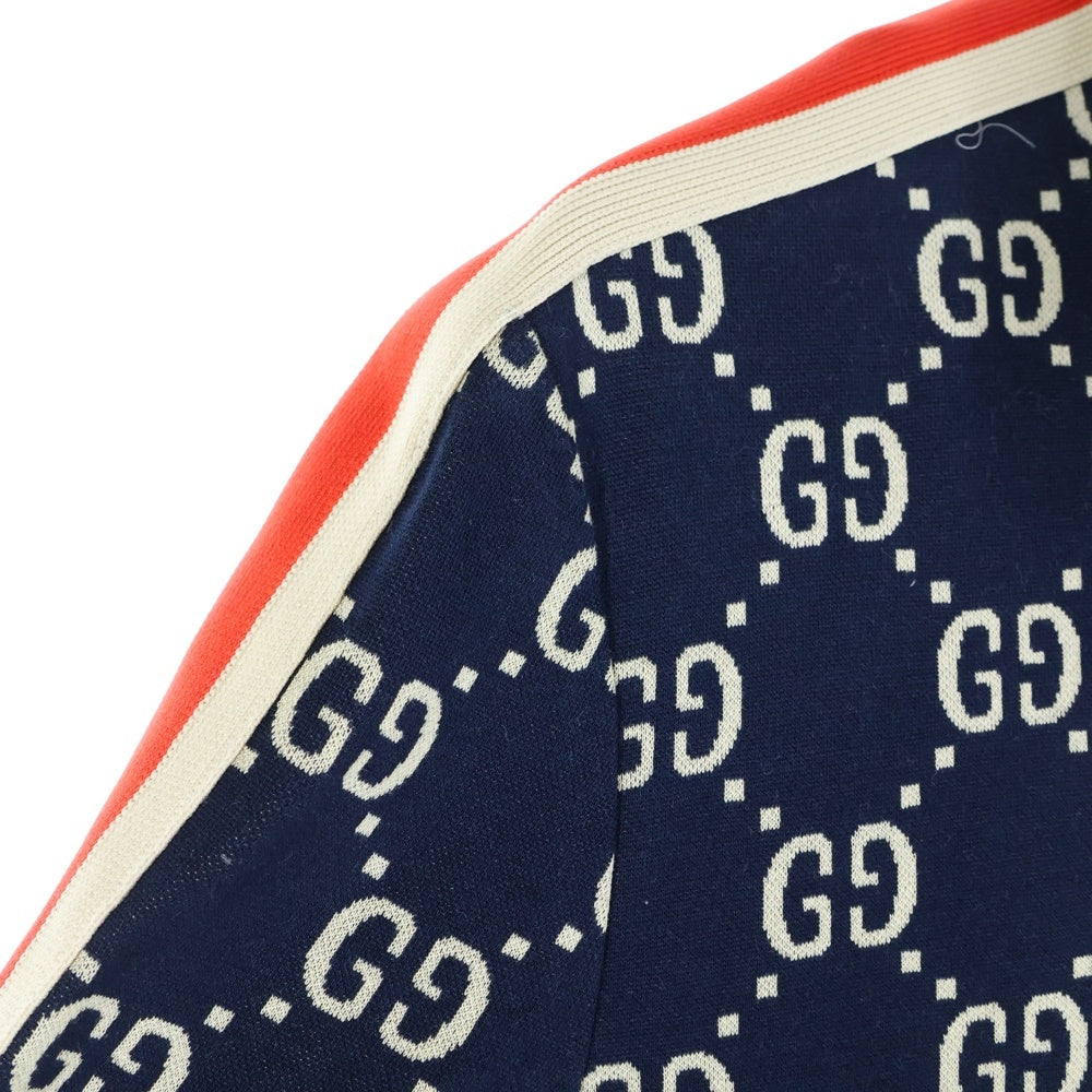 GUCCI(グッチ) GGジャガード 総柄 サイドライン ジップアップ トラック