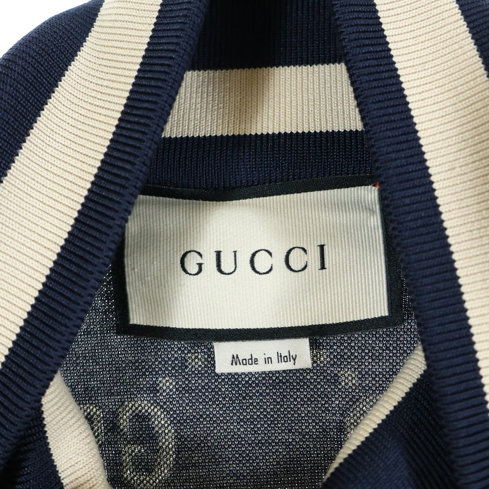 GUCCI(グッチ) GGジャガード 総柄 サイドライン ジップアップ トラック