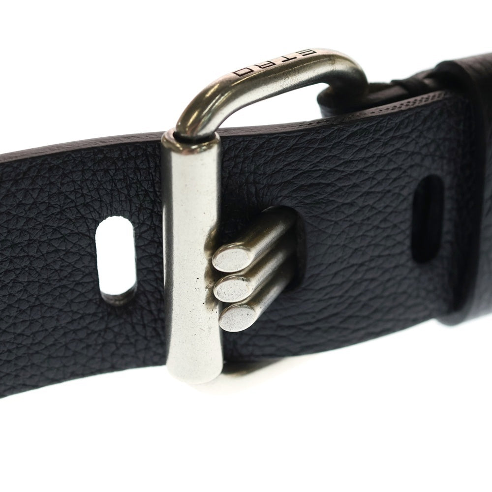 ETRO(エトロ) スタースタッズ レザー ベルト ブラック/シルバー