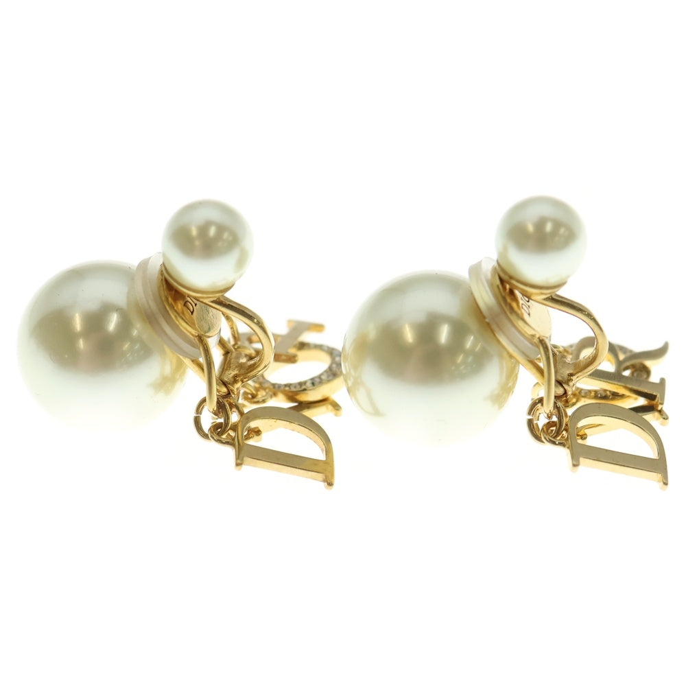 クリスチャンディオール ゴールド ロゴ パール ピアス Christian Dior - Christian Dior クリスチャンディオール ロゴ