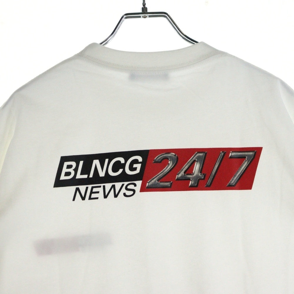 BALENCIAGA(バレンシアガ) バックロゴプリント クルーネック 半袖Tシャツ カットソー ホワイト 612966 レディース