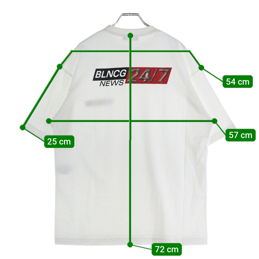 BALENCIAGA(バレンシアガ) バックロゴプリント クルーネック 半袖Tシャツ カットソー ホワイト 612966 レディース