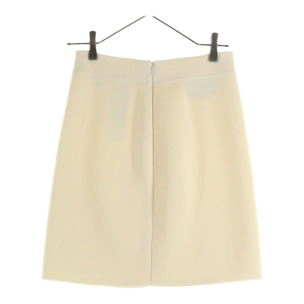 GUCCI(グッチ) サイドジップ ウールニット タイトミニスカート アイボリー レディース 726801
