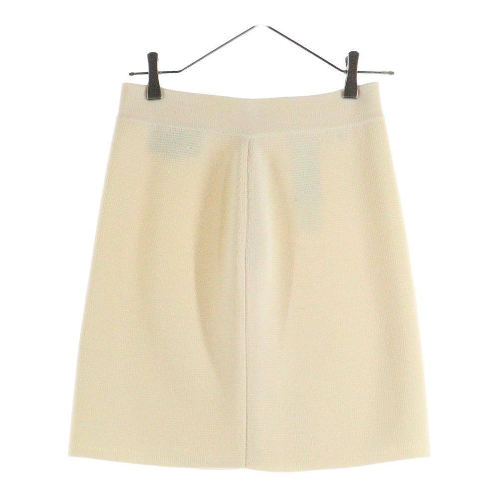 GUCCI(グッチ) サイドジップ ウールニット タイトミニスカート アイボリー レディース 726801