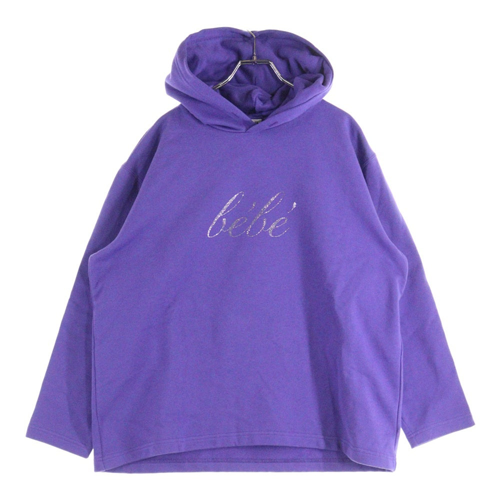 BALENCIAGA(バレンシアガ) ラインストーン プルオーバースウェットパーカー フーディー パープル 670946 レディース