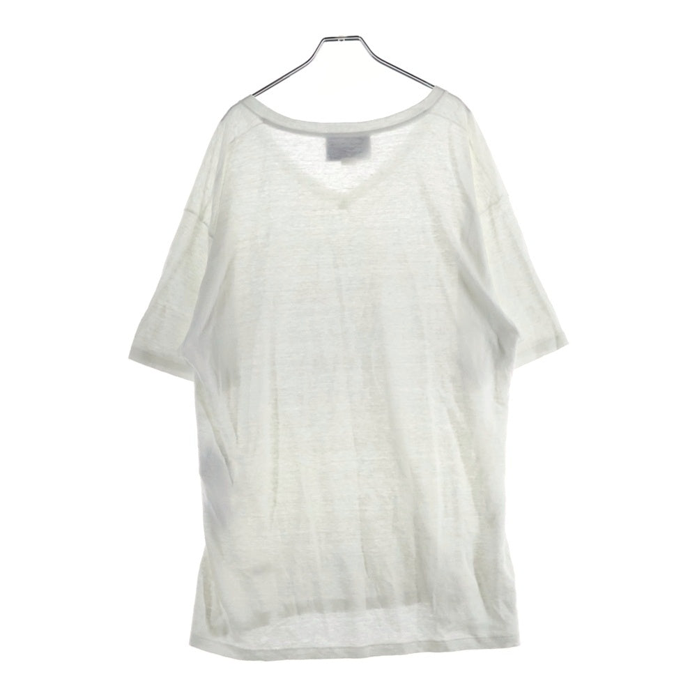 GUCCI(グッチ) GGマーモント 裾ロゴ刺繍 Vネック 半袖Tシャツ カットソー ホワイト 645269
