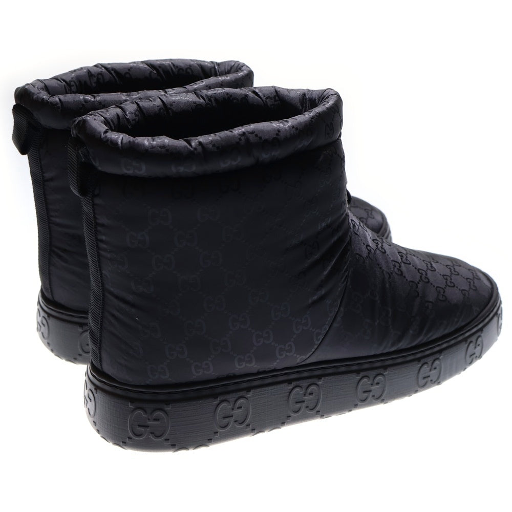 GUCCI(グッチ) GG ナイロンジャガード アンクル ショートブーツ ハイカットシューズ ブラック 762078 レディース