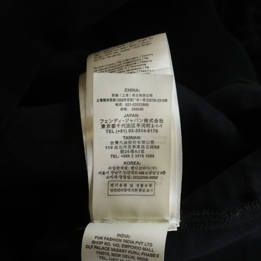 FENDI(フェンディ) ズッカ総柄 フロッキー クルーネック プルオーバースウェット トレーナー ブラック FY1077 AFRJ