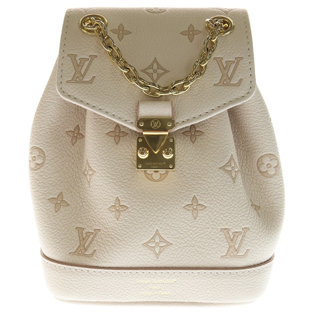 LOUIS VUITTON(ルイヴィトン) ナノ ノエ モノグラム アンプラント レザー ミニ バックパック リュックサック ゴールド金具 ピンクベージュ M13656 レディース