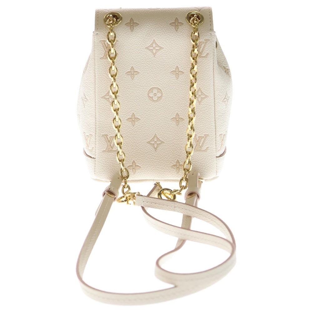 LOUIS VUITTON(ルイヴィトン) ナノ ノエ モノグラム アンプラント レザー ミニ バックパック リュックサック ゴールド金具 ピンクベージュ M13656 レディース