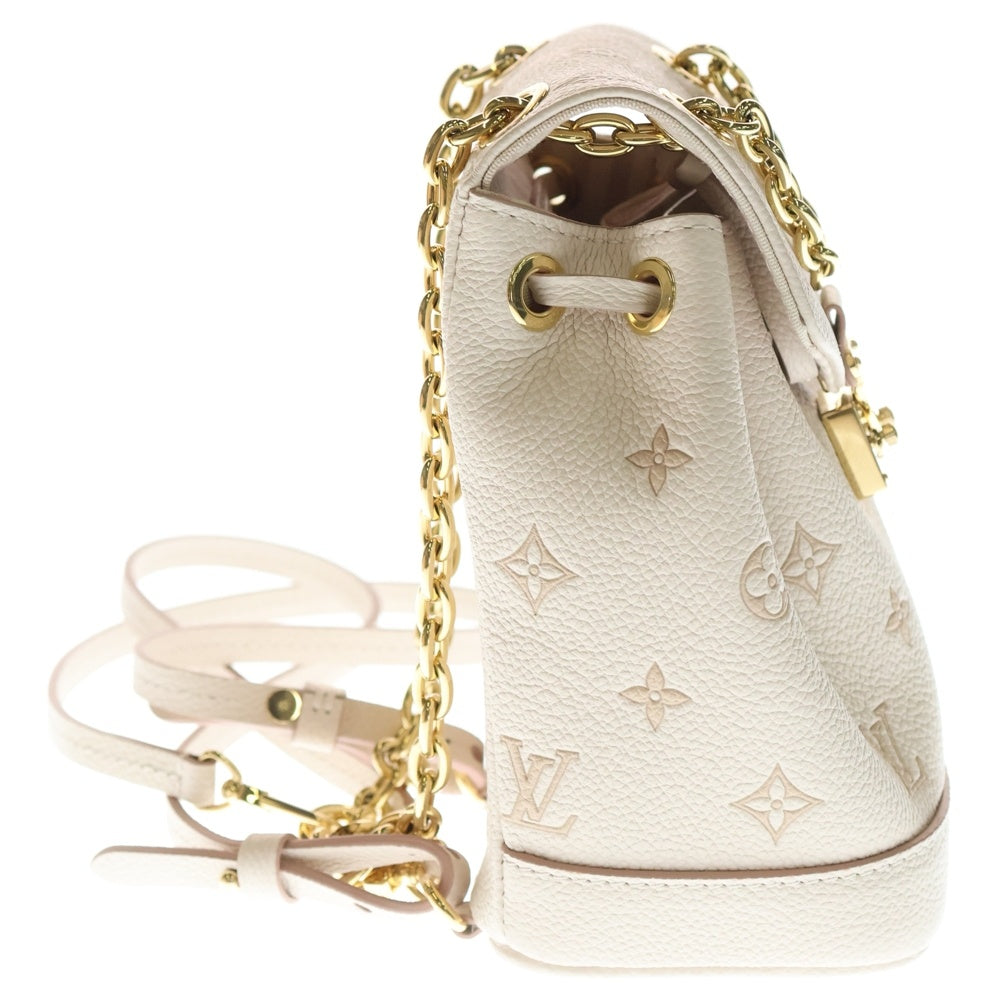 LOUIS VUITTON(ルイヴィトン) ナノ ノエ モノグラム アンプラント レザー ミニ バックパック リュックサック ゴールド金具 ピンクベージュ M13656 レディース
