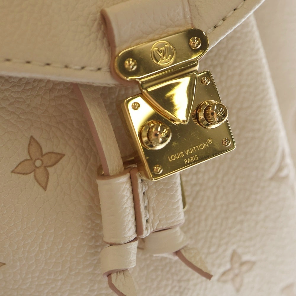 LOUIS VUITTON(ルイヴィトン) ナノ ノエ モノグラム アンプラント レザー ミニ バックパック リュックサック ゴールド金具 ピンクベージュ M13656 レディース