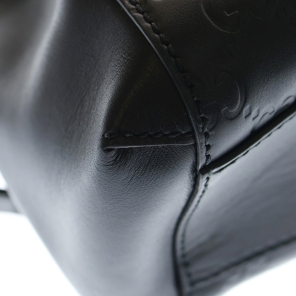 GUCCI(グッチ) グッチシマ パドロック レザーバックパック リュック ブラック 779813 レディース