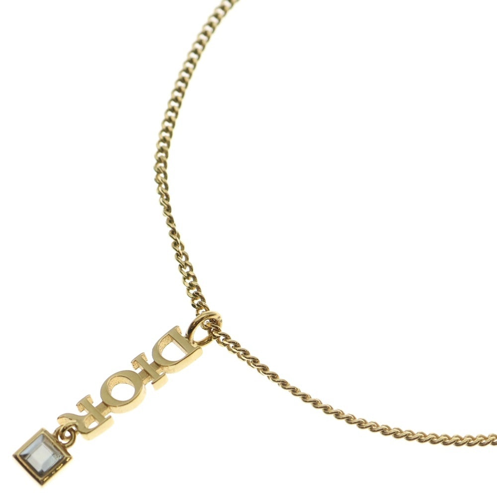 Christian Dior(クリスチャンディオール) ロゴ ネックレス ペンダント チェーン ゴールド GP