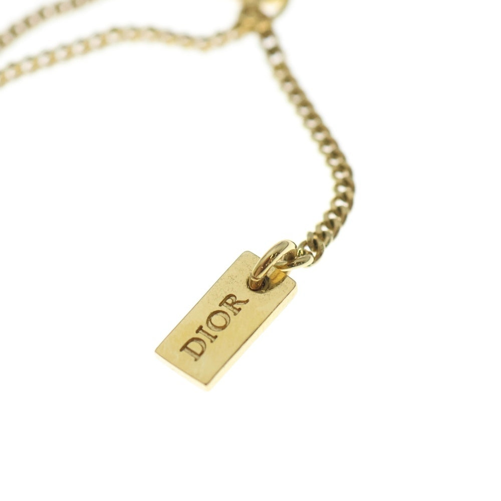 Christian Dior(クリスチャンディオール) ロゴ ネックレス ペンダント チェーン ゴールド GP