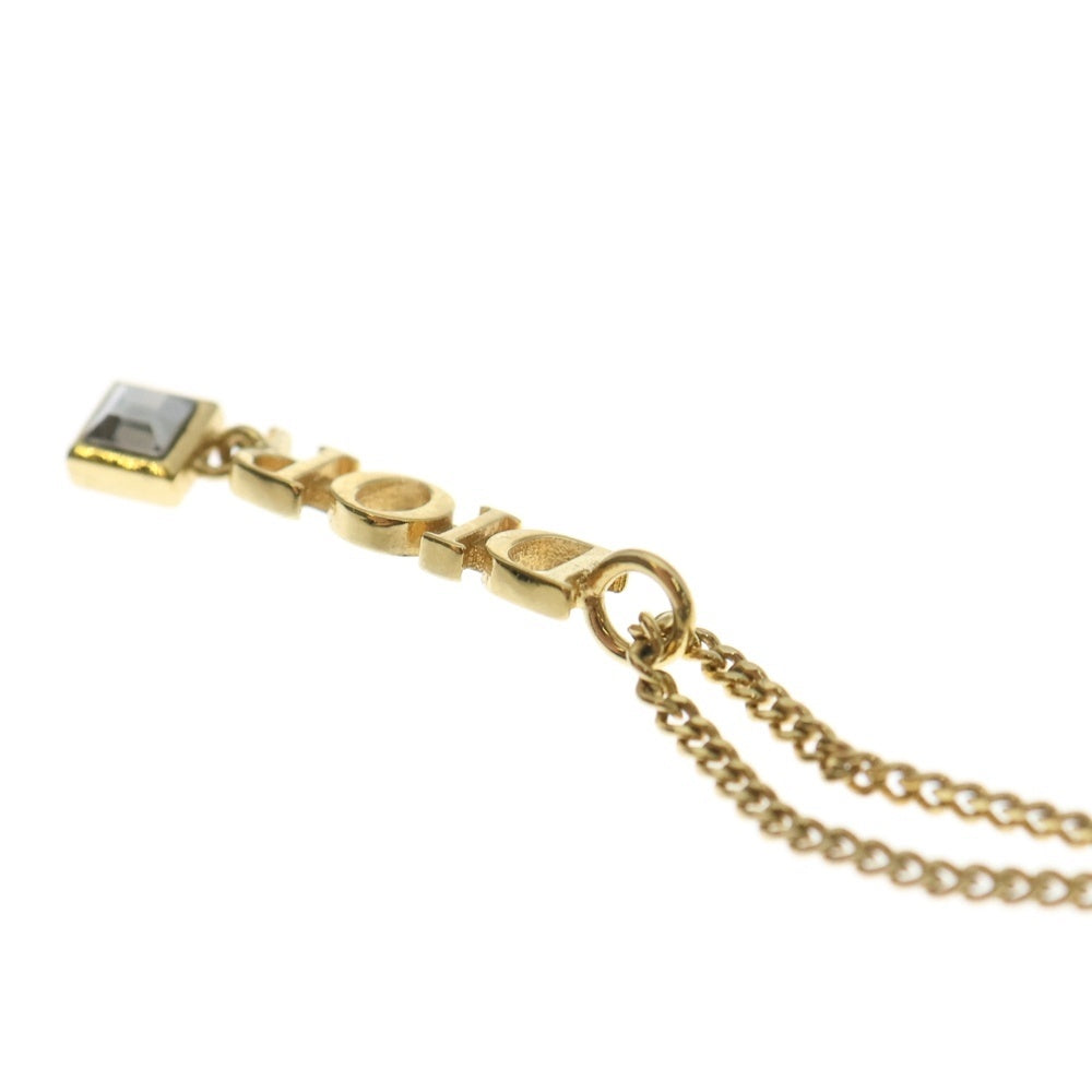 Christian Dior(クリスチャンディオール) ロゴ ネックレス ペンダント チェーン ゴールド GP