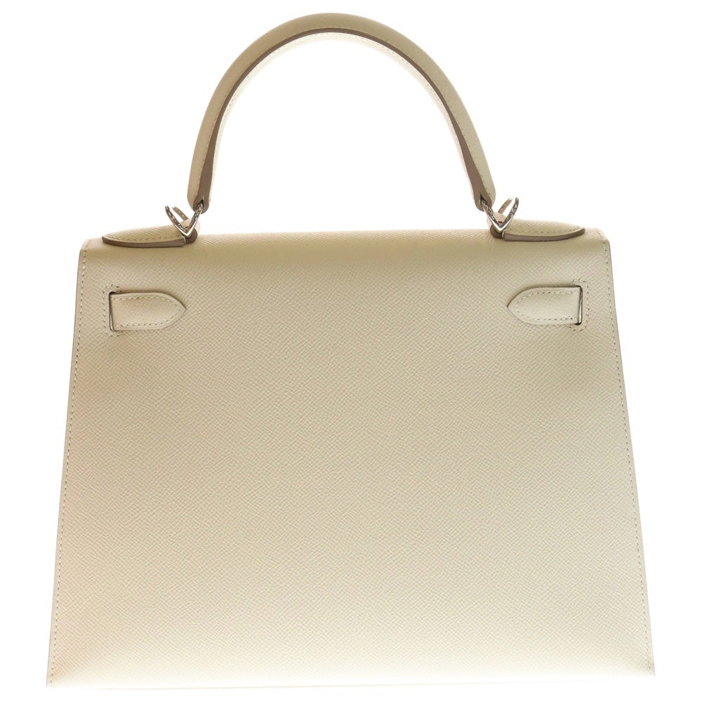 HERMES(エルメス) ケリー28 クレ エプソン 外縫い 2WAY レザーハンドバッグ ショルダーバッグ Z刻印 レディース