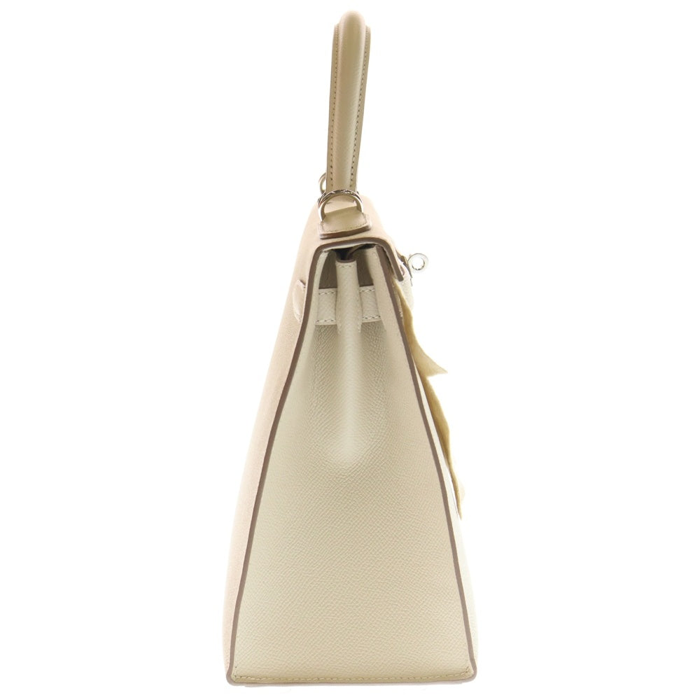 HERMES(エルメス) ケリー28 クレ エプソン 外縫い 2WAY レザーハンドバッグ ショルダーバッグ Z刻印 レディース