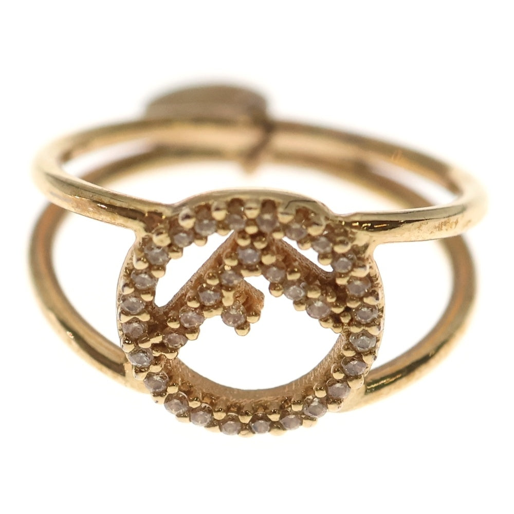 FENDI(フェンディ) エフイズ ラインストーン 指輪 リング ゴールド レディース