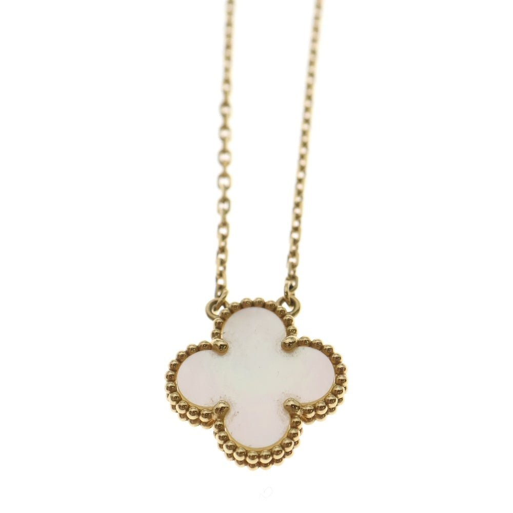 Van Cleef & Arpels(ヴァンクリーフアンドアーペル) ヴィンテージアルハンブラ マザーオブパール ネックレス イエローゴールド 750YG VCARA45900 ジュエリー レディース