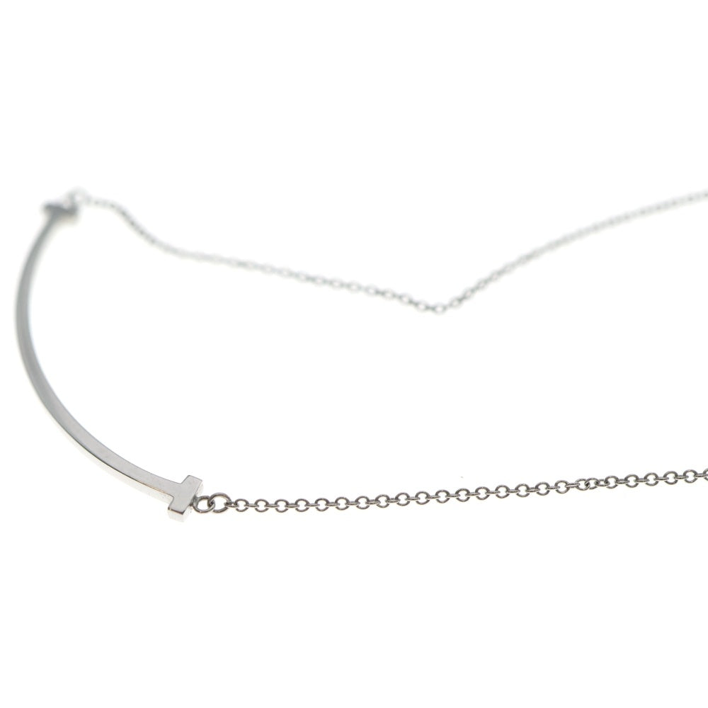 TIFFANY & Co.(ティファニー) Tスマイル スモール ネックレス K18WG ホワイトゴールド レディース