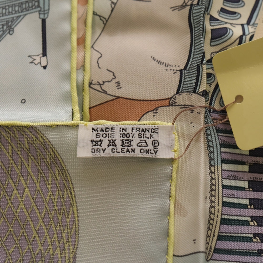 HERMES(エルメス) カレ90 イポポリス シルクスカーフ マルチカラー パステルカラー レディース