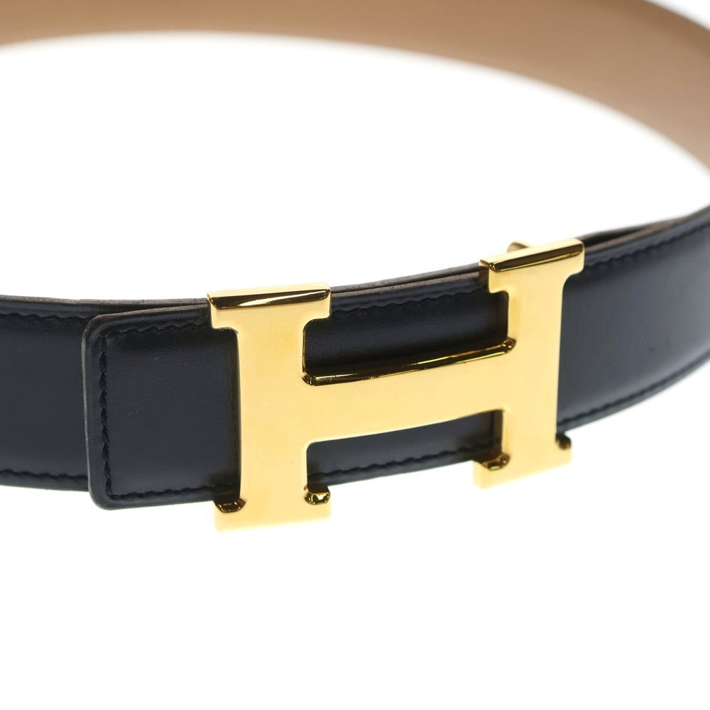 HERMES(エルメス) コンスタンス Hベルト レザー ブラック ノワール ゴールド金具 #70 〇Z刻印