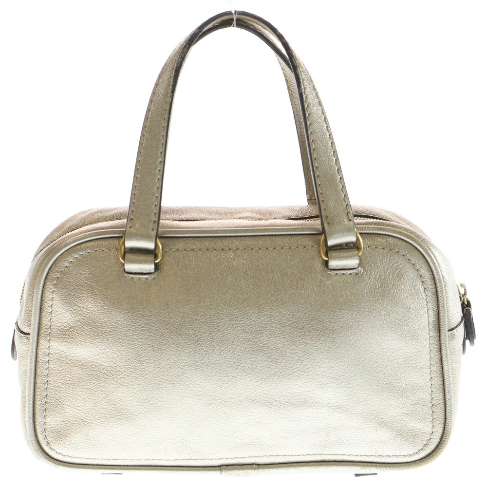 LOEWE(ロエベ) アナグラム ハンドバッグ ゴールド レザー ゴールド金具 レディース