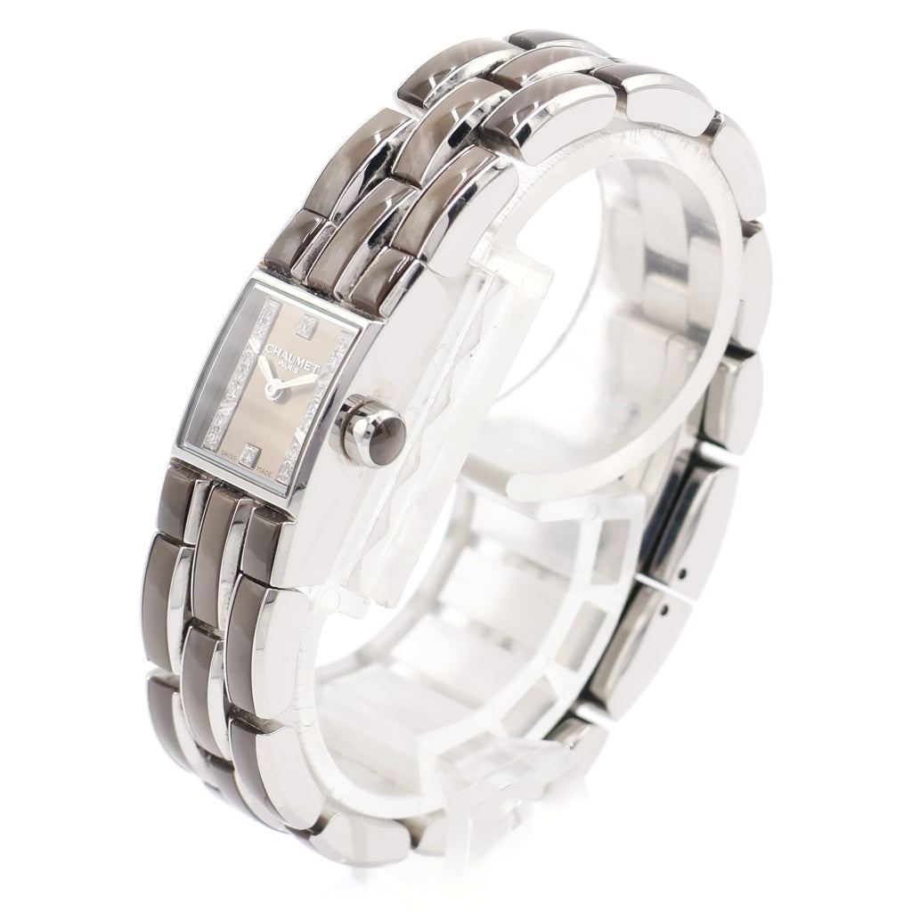 CHAUMET(ショーメ) ケイシス グレー文字盤 SS/QZ ステンレス クォーツ 電池式 腕時計 レディース