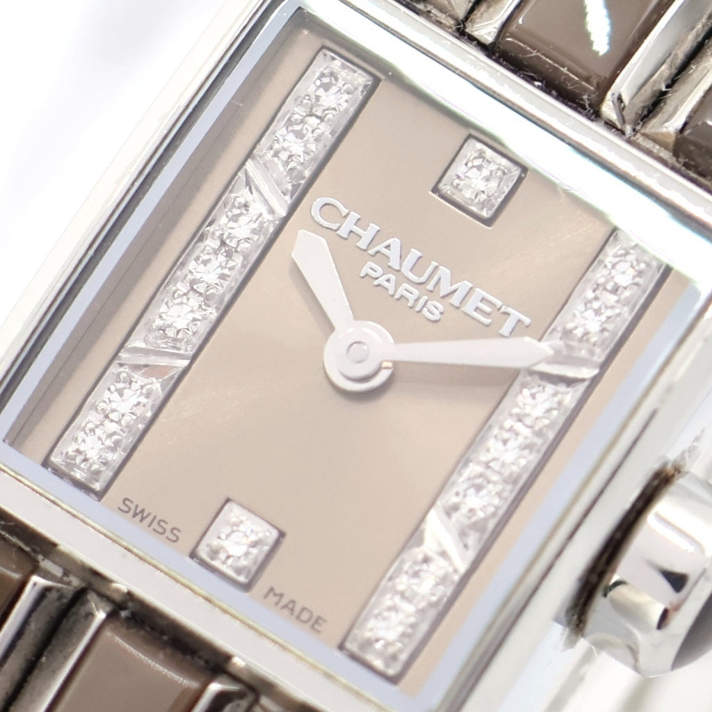 CHAUMET(ショーメ) ケイシス グレー文字盤 SS/QZ ステンレス クォーツ 電池式 腕時計 レディース
