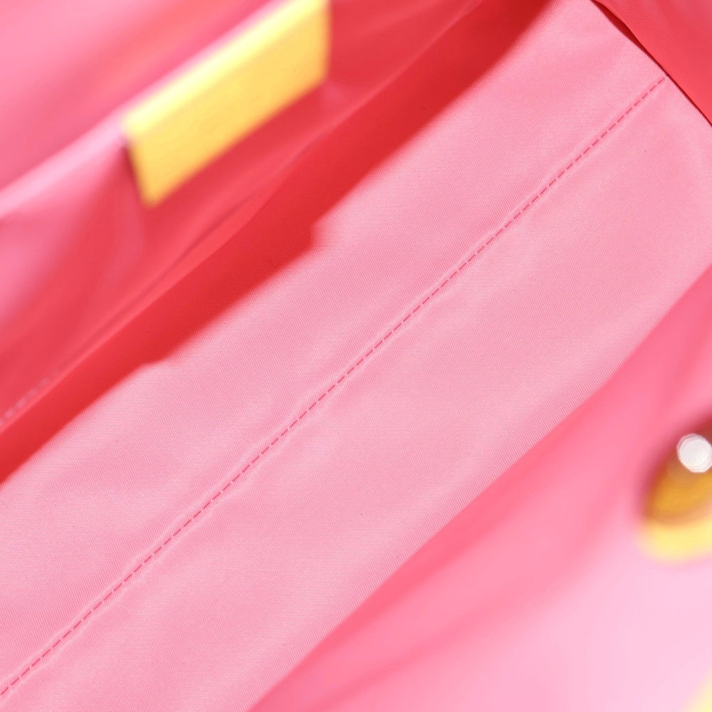 GUCCI(グッチ) GG プリント チルドレンズ トートバッグ ハンドバッグ ベージュ×イエロー レザー×PVC 605614 シルバー金具 レディース