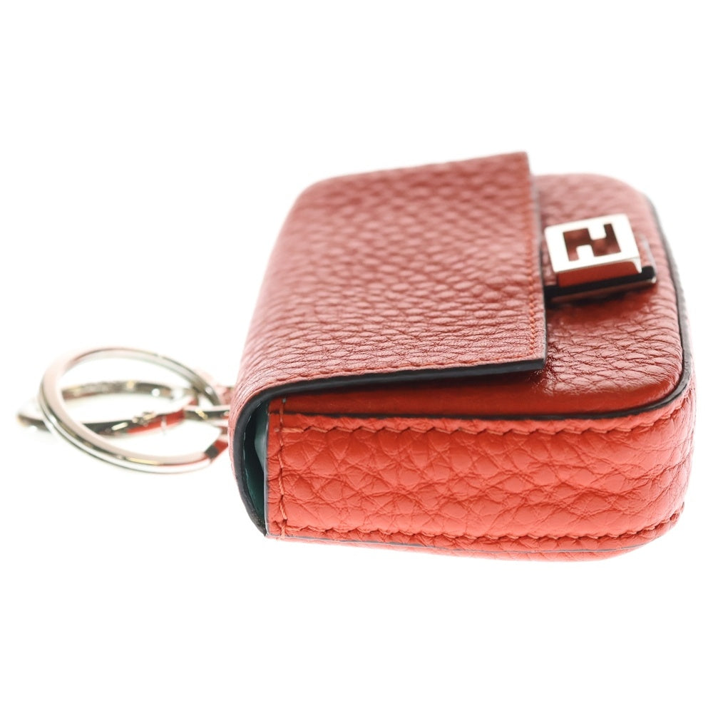 FENDI(フェンディ) マイクロバケット バッグチャーム レッド レザー 7AR763
