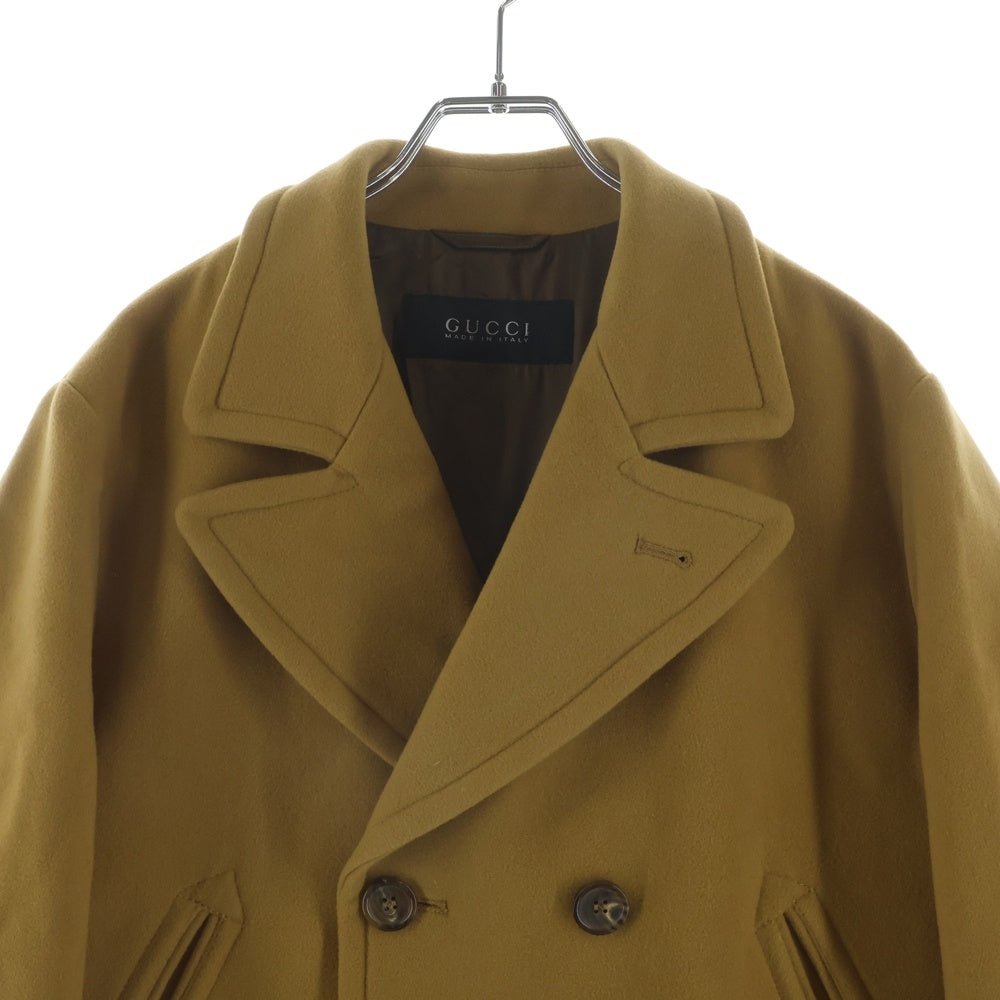 GUCCI(グッチ) ウール ダブルプレストコート キャメル 322388 Z6675