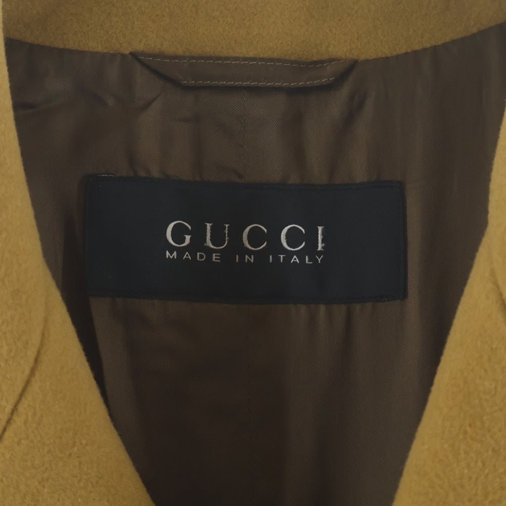 GUCCI(グッチ) ウール ダブルプレストコート キャメル 322388 Z6675