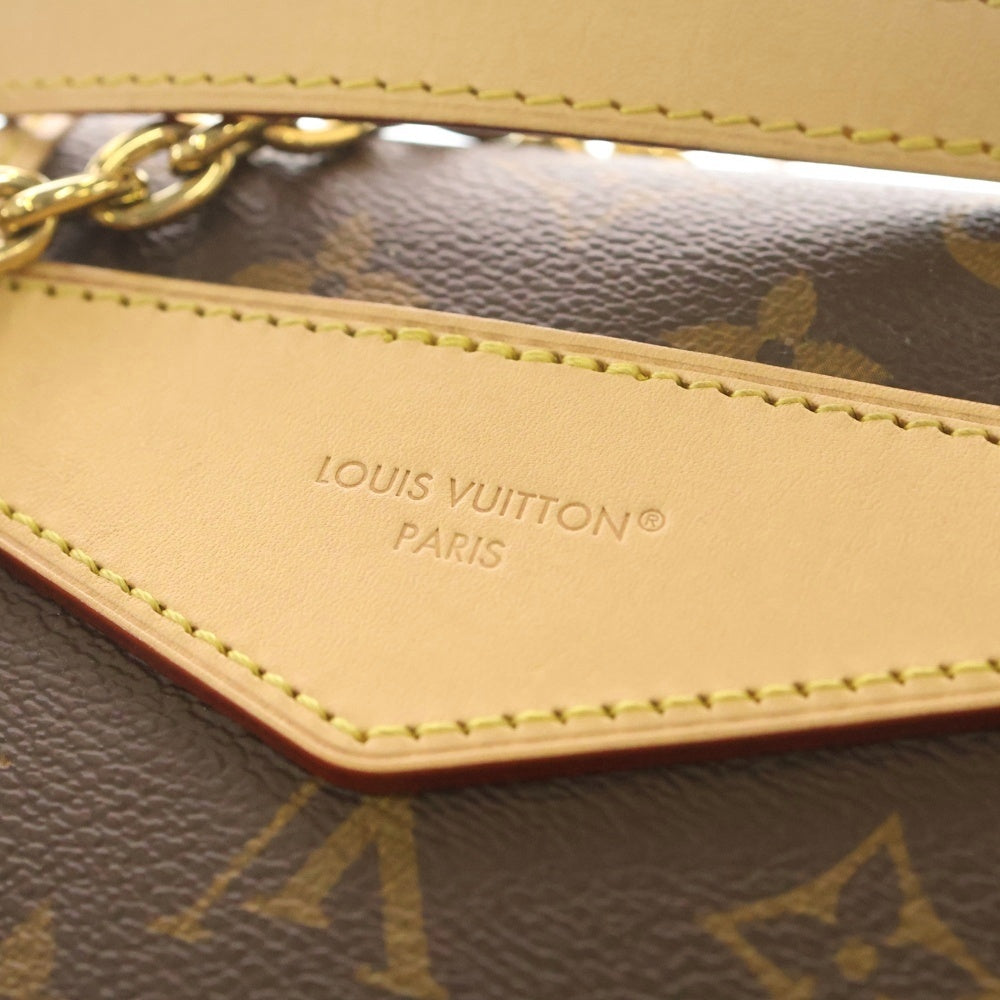 LOUIS VUITTON(ルイヴィトン) モノグラム オデッセイPM ショルダーバッグ チェーンバッグ ブラウン レザー×PVC M25085 ゴールド金具 レディース