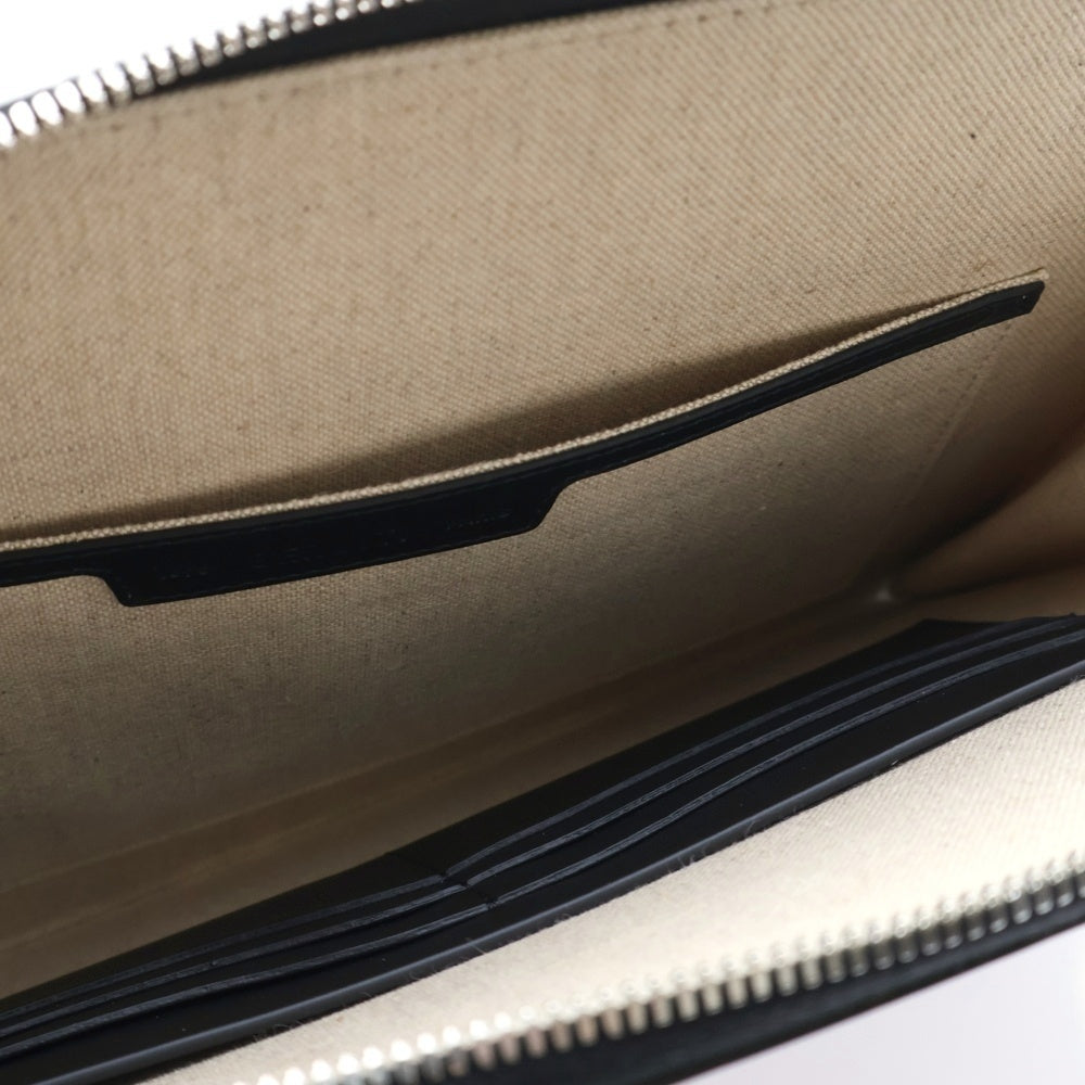 Berluti(ベルルッティ) ニノGM カリグラフィ ブラック レザー ハンドバッグ クラッチバッグ