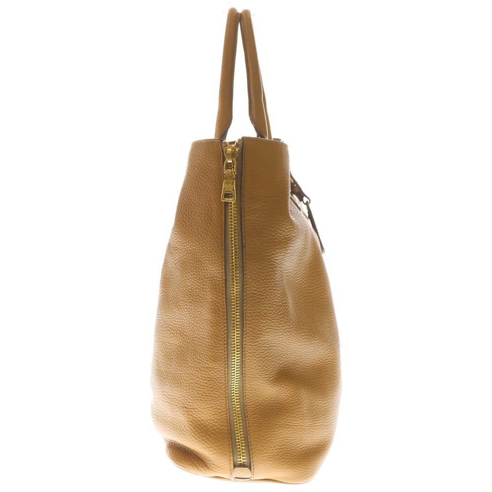 PRADA(プラダ) 2wayトートバッグ ハンドバッグ ショルダーバッグ キャメル ブラウン レザー BN2419 ゴールド金具 レディース