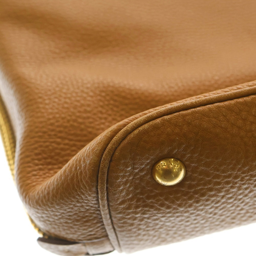 PRADA(プラダ) 2wayトートバッグ ハンドバッグ ショルダーバッグ キャメル ブラウン レザー BN2419 ゴールド金具 レディース