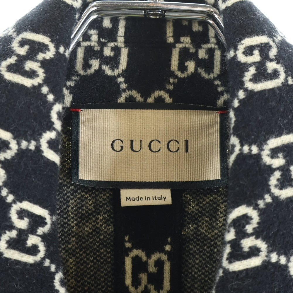 GUCCI(グッチ) GGジャガード フェルトウール ケープ コート レディース 650533