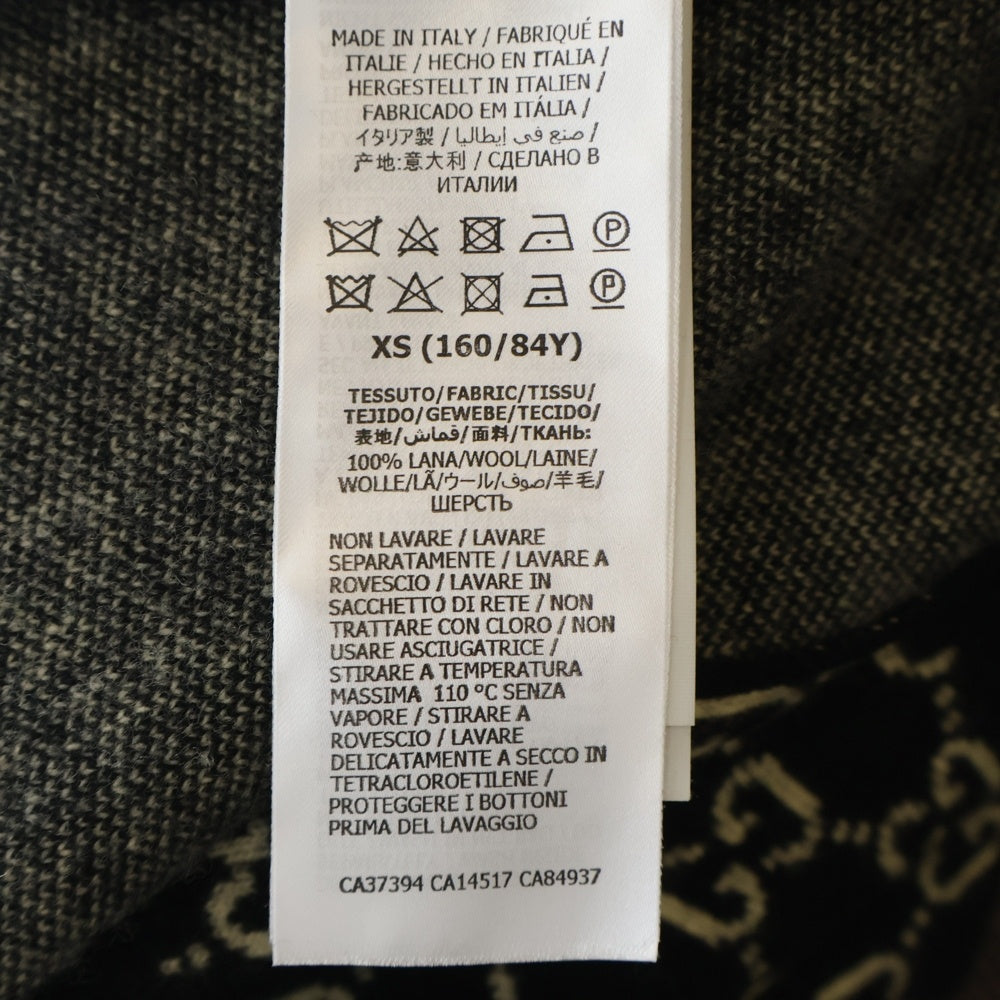 GUCCI(グッチ) GGジャガード フェルトウール ケープ コート レディース 650533