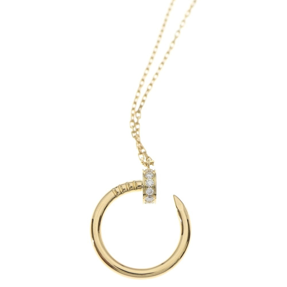 Cartier(カルティエ) ジュストアン クル ダイヤ ネックレス Au750 K18 YG ゴールド ペンダント レディース